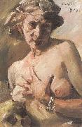 Lovis Corinth, Magdalena mit Perlenkette im Haar